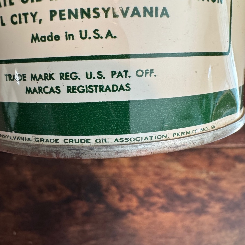 Vintage Quaker State Motor Oil Can Collectible Advertising Display Decor - Picture 3 of 10